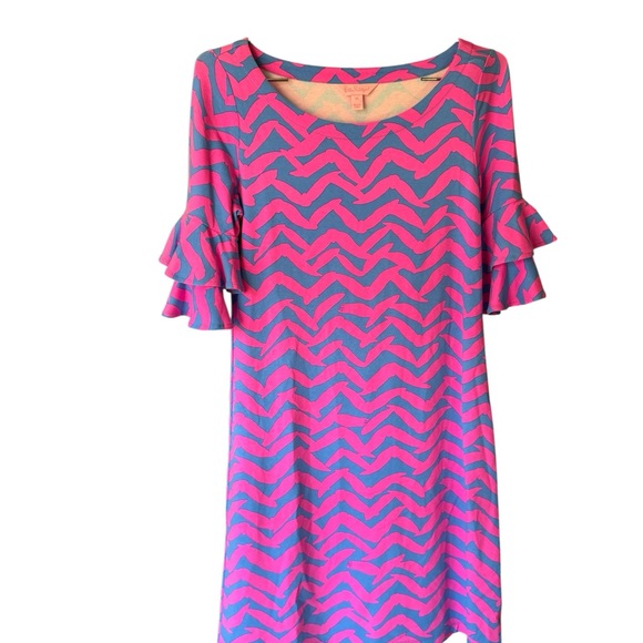 Lilly Pulitzer Vibrant Pink and Blue Dress - Picture 2 of 11